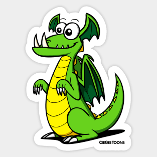 Begging Dragon Sticker